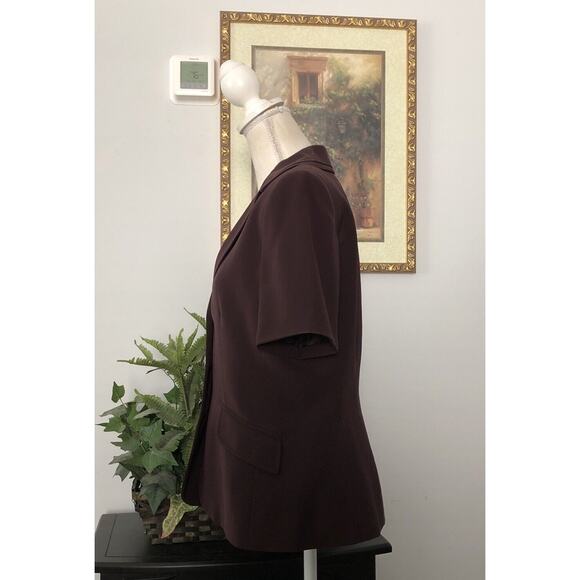 Kasper Blazer Jacket size 8P Short Sleeve Open Front 3 Buttons - Picture 4 of 13